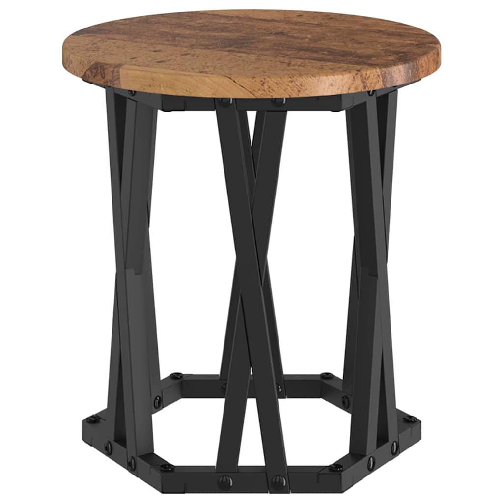 Nesting Side Table 3 pcs Old Wood Engineered Wood and Steel