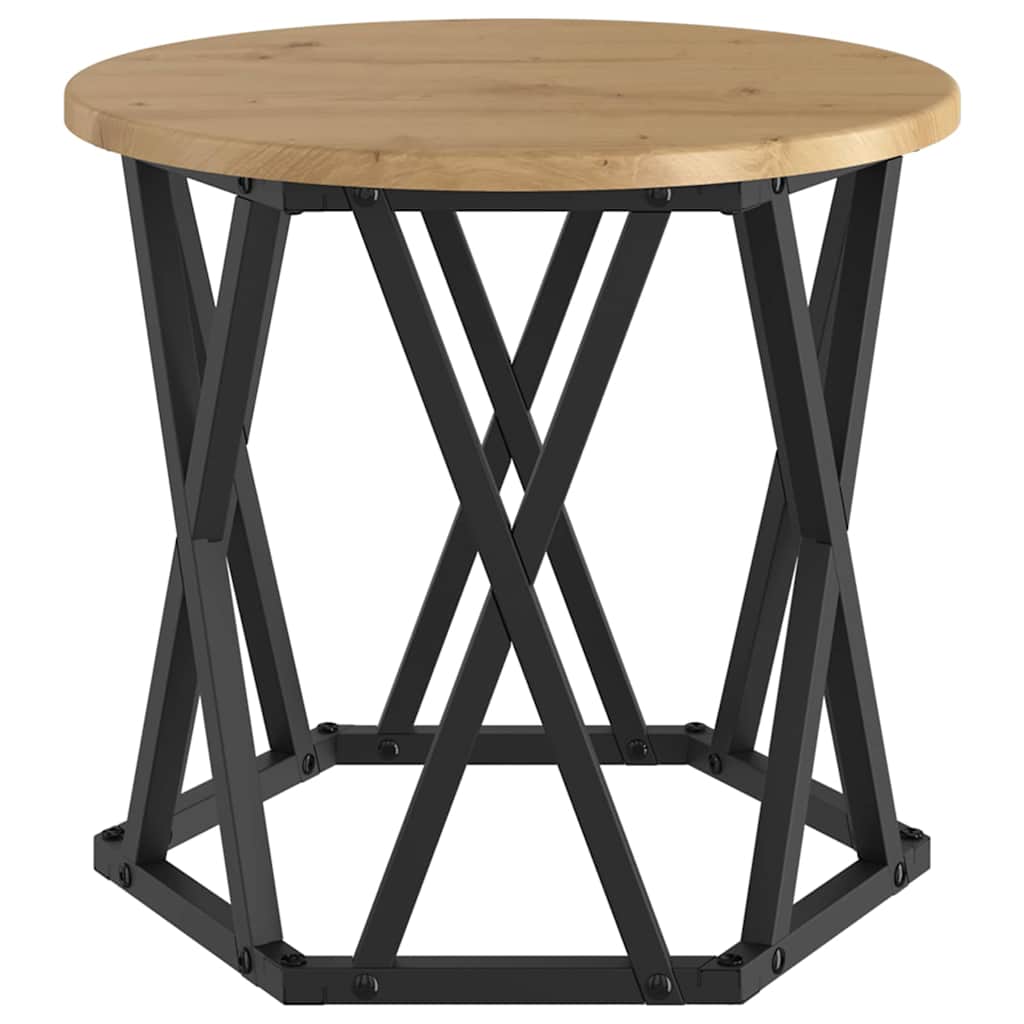 Nesting Side Table 3 pcs Artisan Oak Engineered Wood and Steel