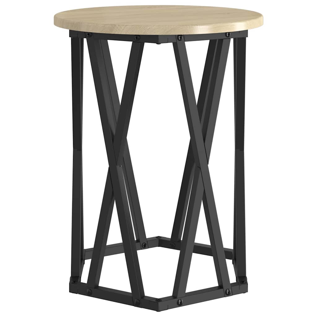 Coffee Table 2 pcs Sonoma Oak Engineered Wood and Steel