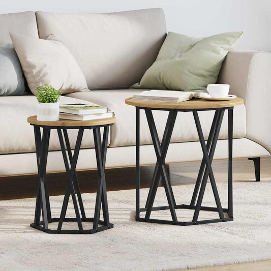 Coffee Table 2 pcs Artisan Oak 50 x 50 x 50 cm