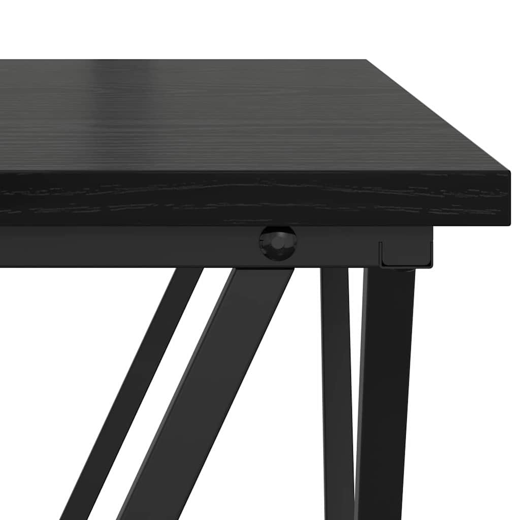 Side Table Set 2 pcs Black oak 50 x 50 x 40 cm