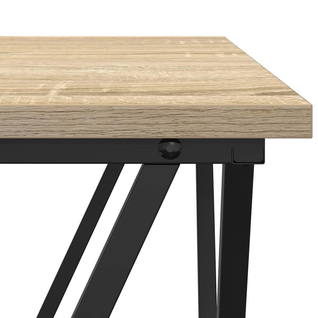 Coffee Table 3 pcs Sonoma Oak Engineered Wood and Steel