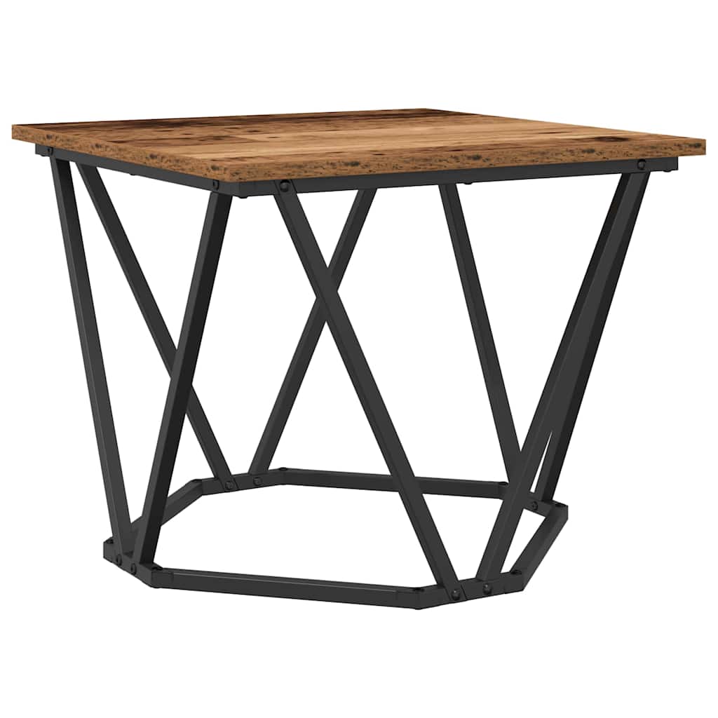 Coffee Table 3 pcs Old Wood Engineered Wood and Steel