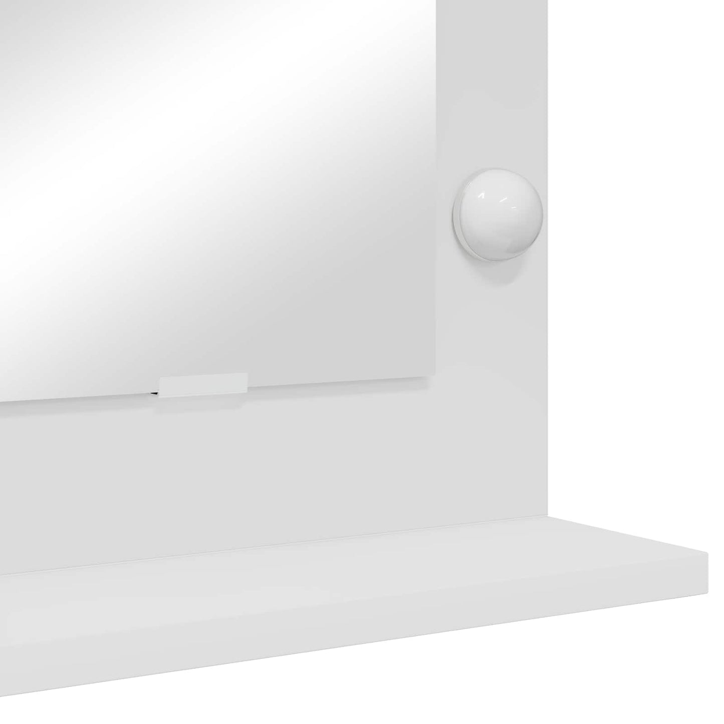 Vanity Mirror White 60 x 55 x 18 cm Glass and Engineered wood