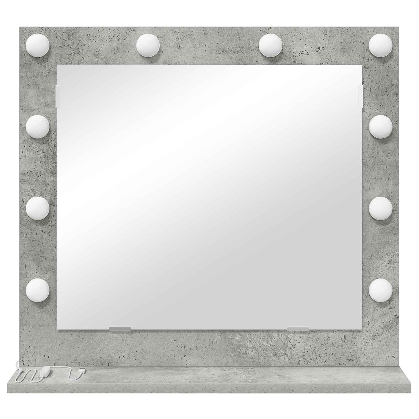 Vanity Mirror Concrete Grey 60 x 55 x 18 cm Rectangular
