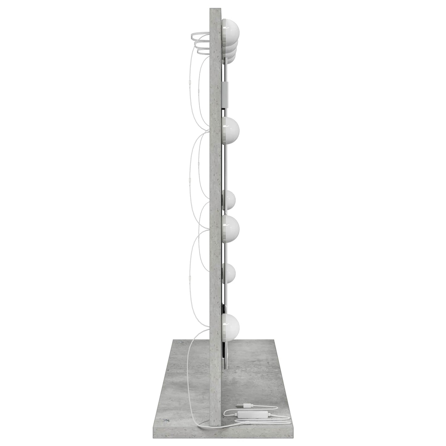 Vanity Mirror Rectangular Concrete Grey 60 x 55 x 18 cm