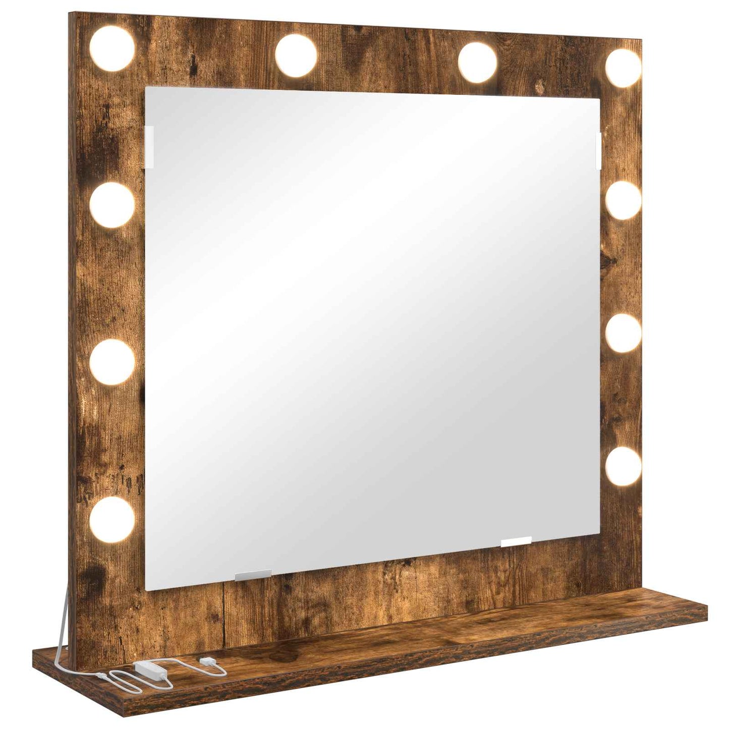 Vanity Mirror Smoked Oak 60 x 55 x 18 cm Rectangular