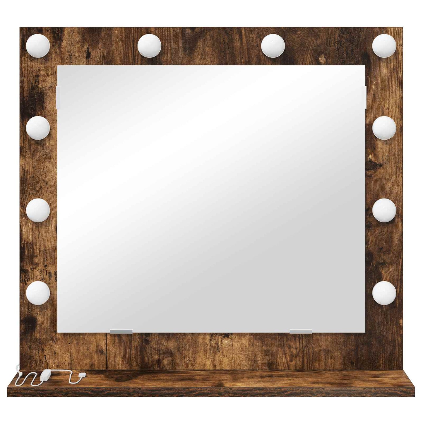 Vanity Mirror Smoked Oak 60 x 55 x 18 cm Rectangular
