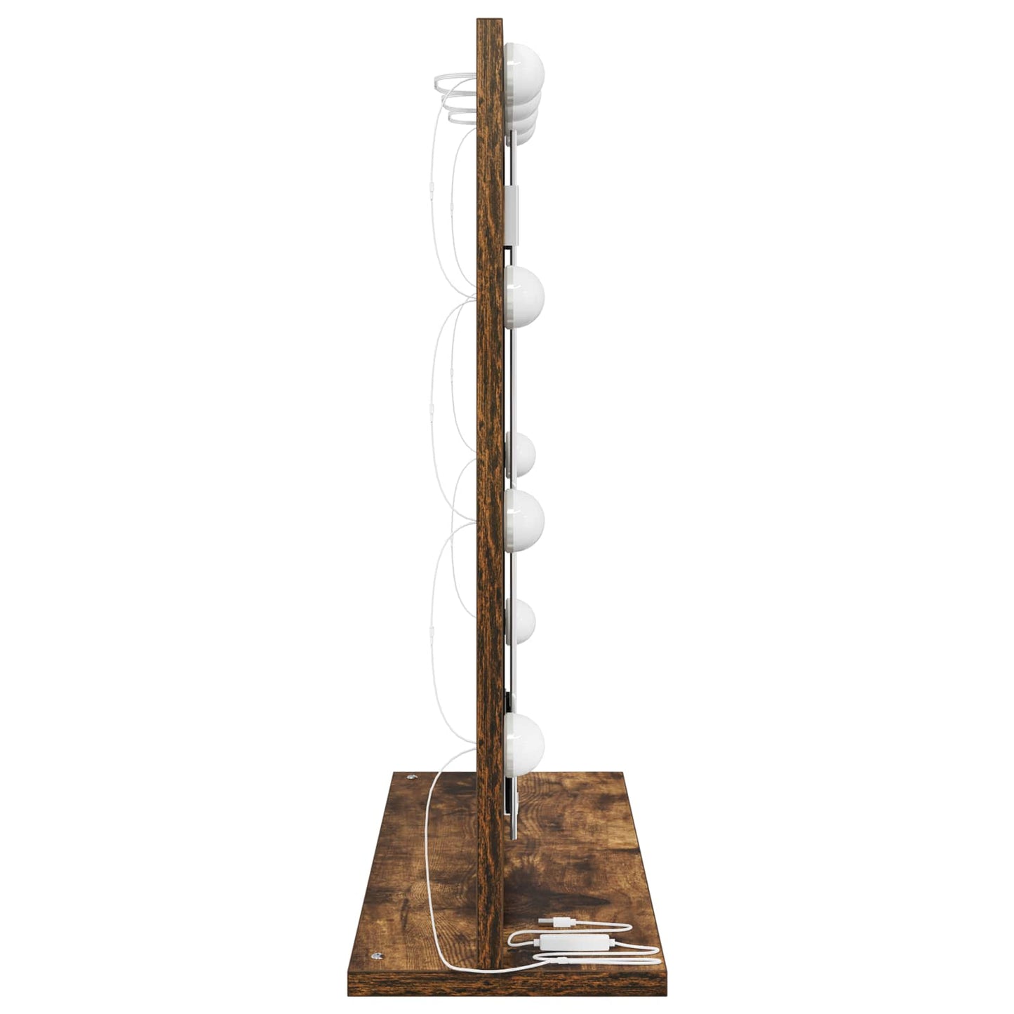 Vanity Mirror Smoked Oak 60 x 55 x 18 cm Rectangular