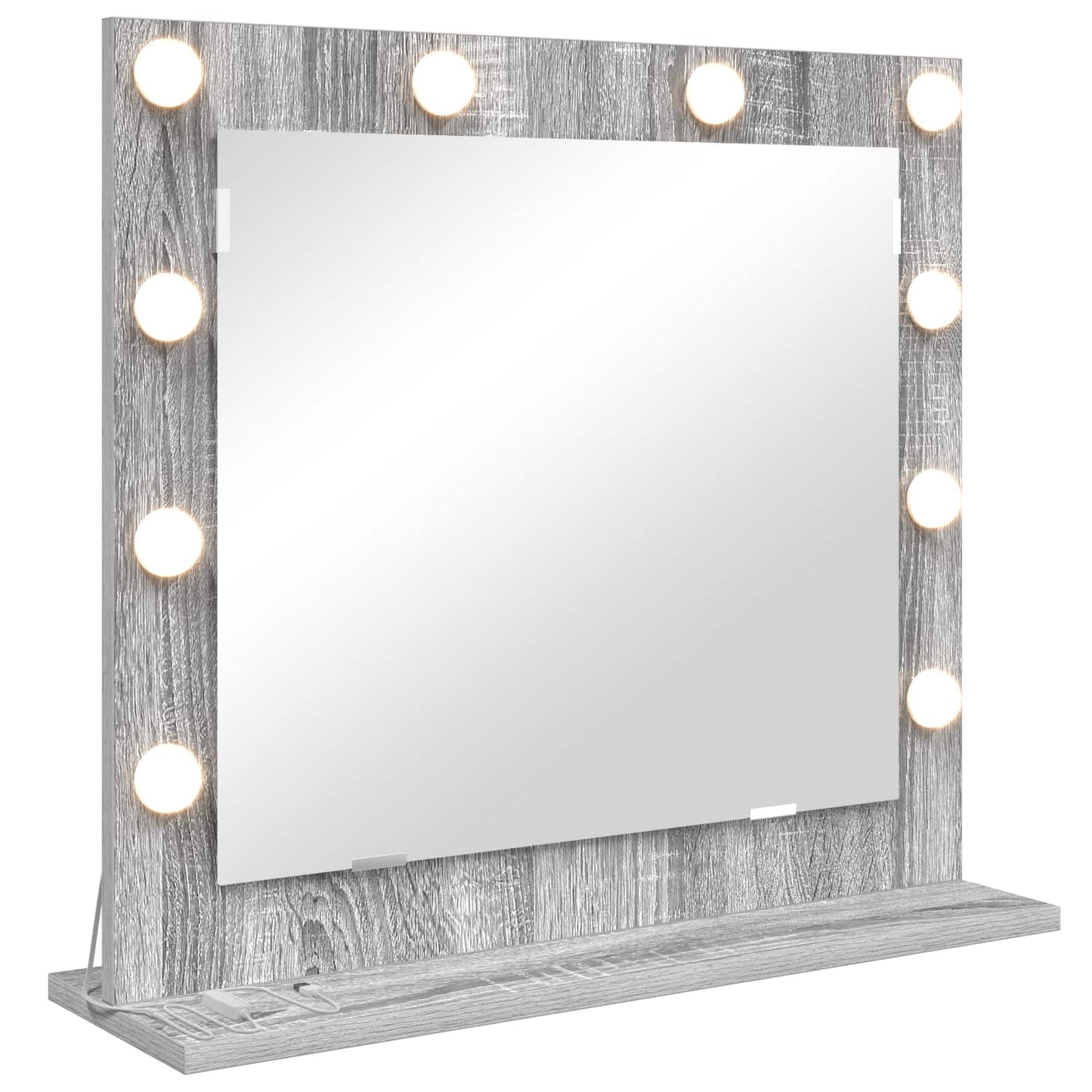 Vanity Mirror Rectangular Grey Sonoma 60 x 55 x 18 cm
