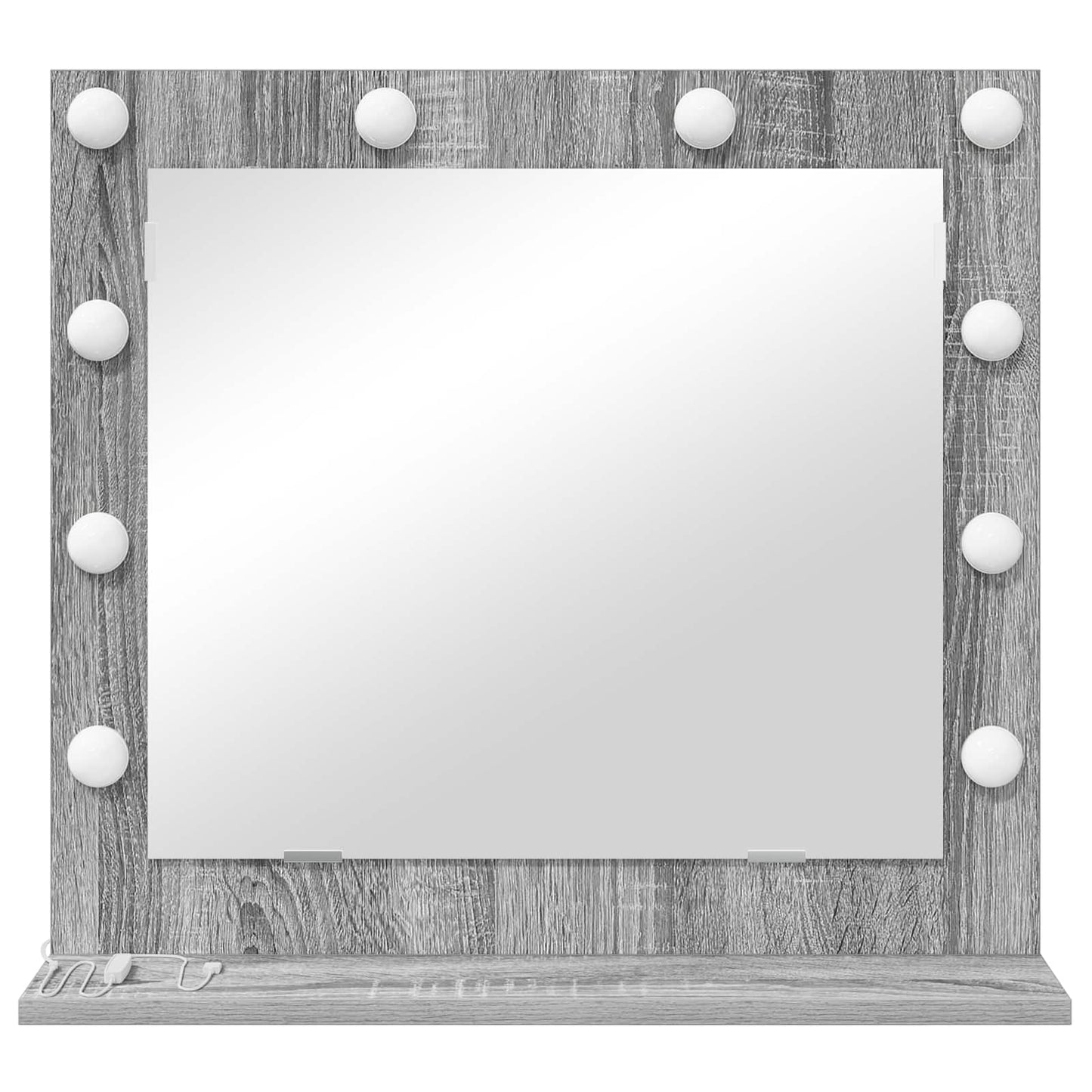 Vanity Mirror Rectangular Grey Sonoma 60 x 55 x 18 cm