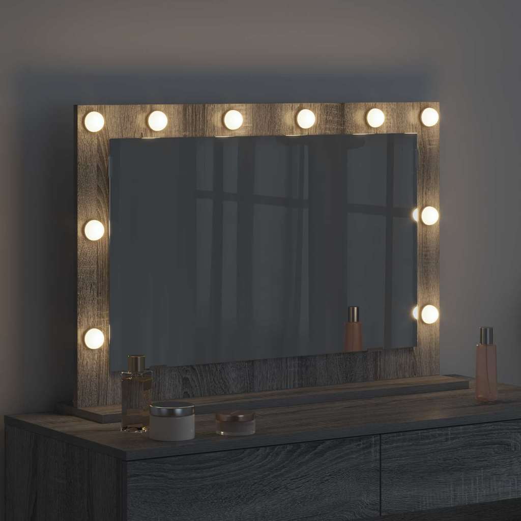 Vanity Mirror Grey Sonoma 80 x 55 x 18 cm Rectangular