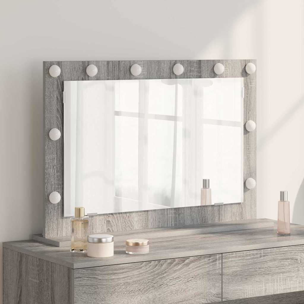 Vanity Mirror Grey Sonoma 80 x 55 x 18 cm Rectangular