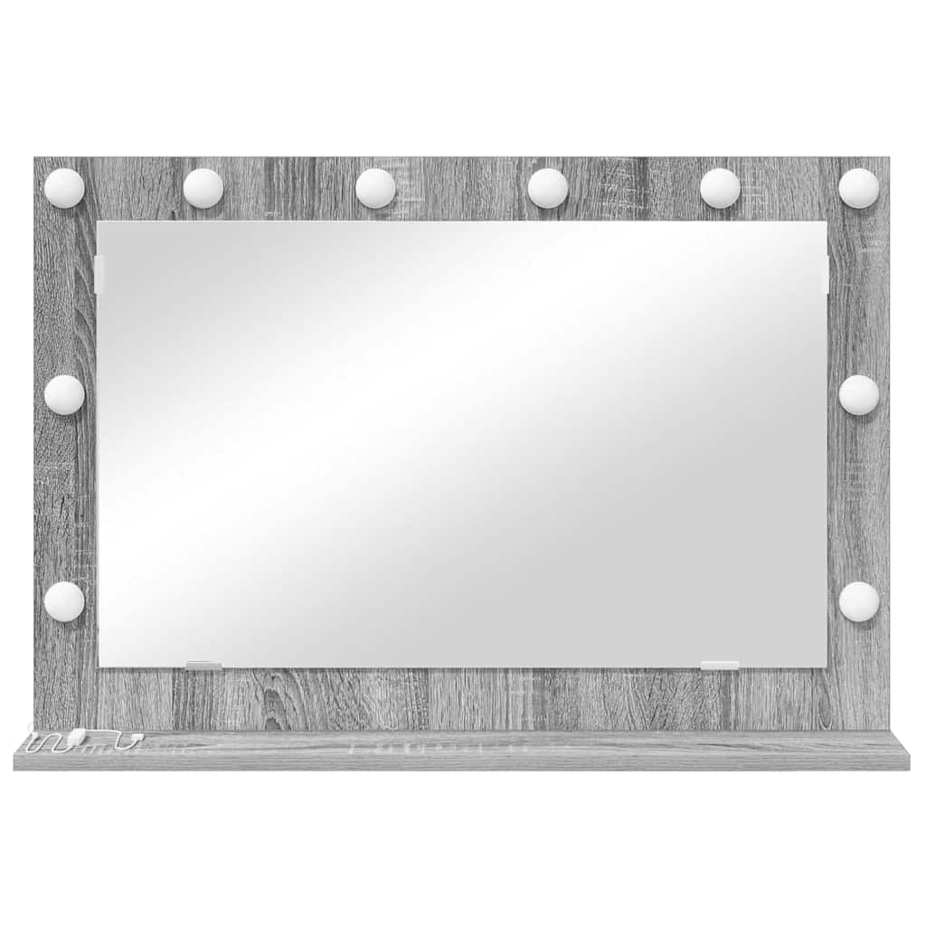 Vanity Mirror Grey Sonoma 80 x 55 x 18 cm Rectangular