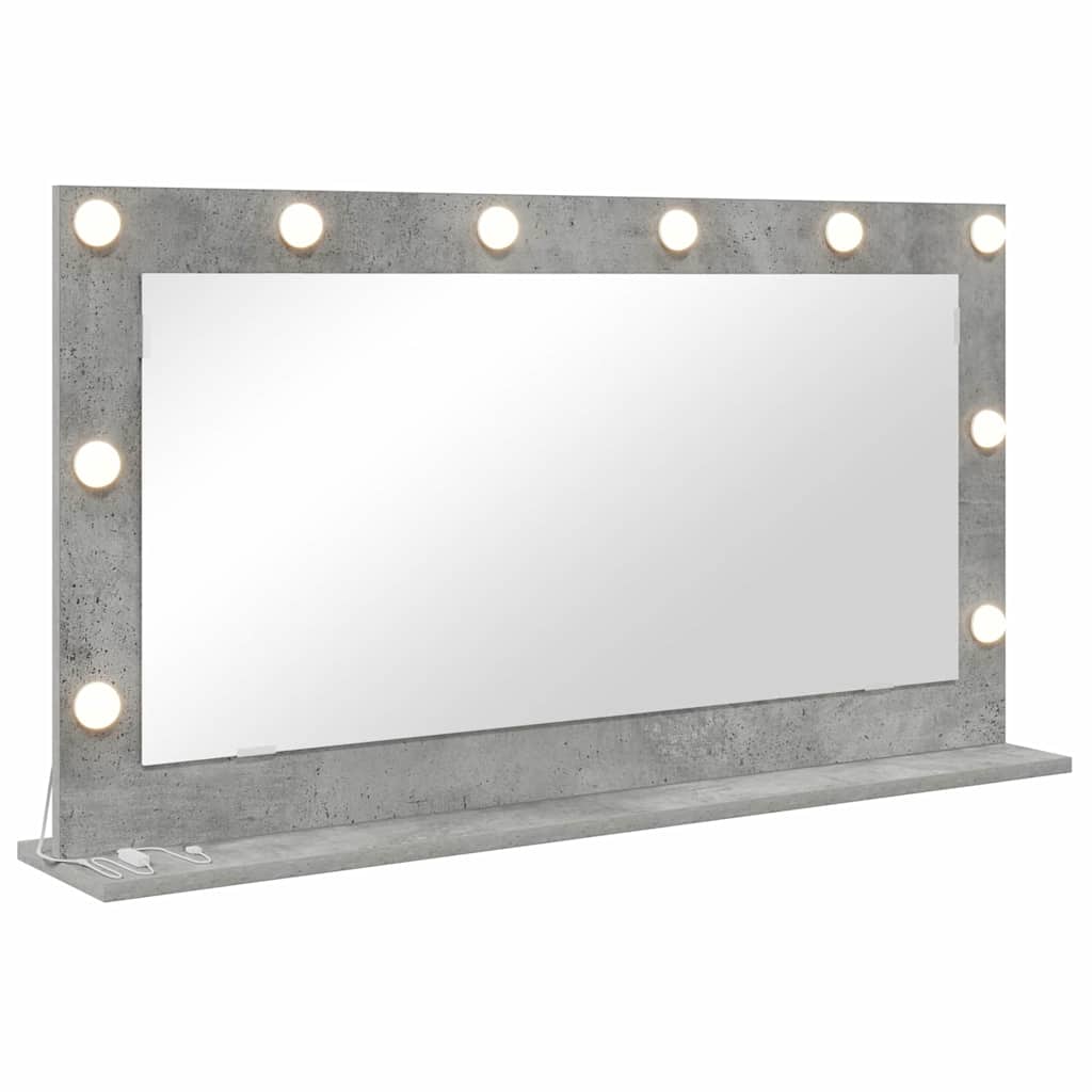 Vanity Mirror Concrete Grey 100 x 55 x 18 cm Rectangular
