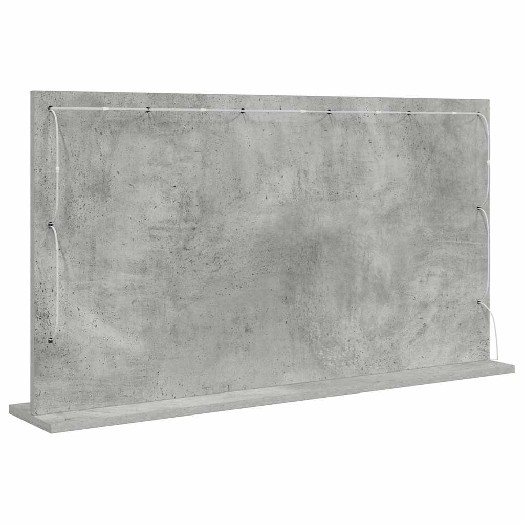 Vanity Mirror Concrete Grey 100 x 55 x 18 cm Rectangular