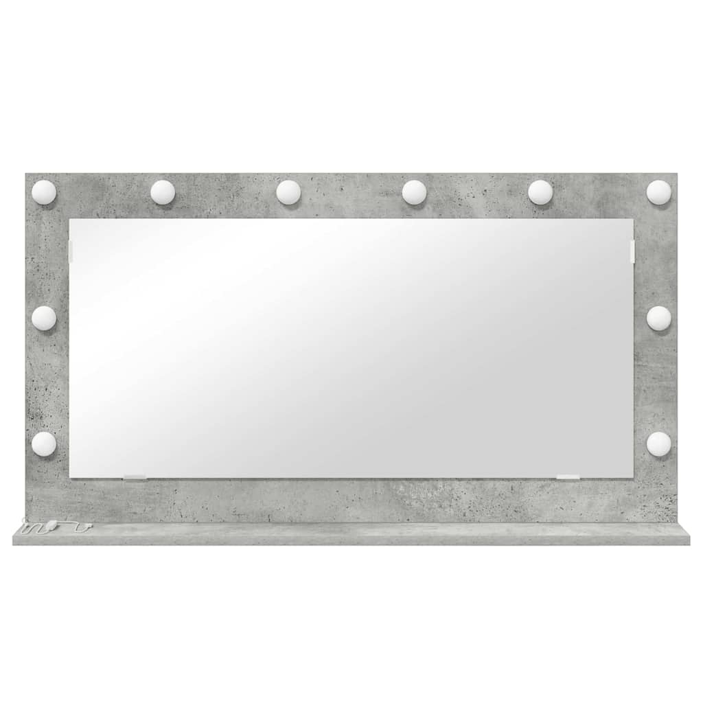 Vanity Mirror Concrete Grey 100 x 55 x 18 cm Rectangular