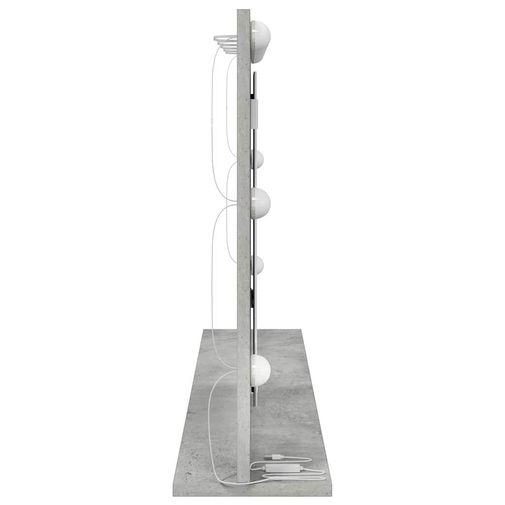Vanity Mirror Concrete Grey 100 x 55 x 18 cm Rectangular