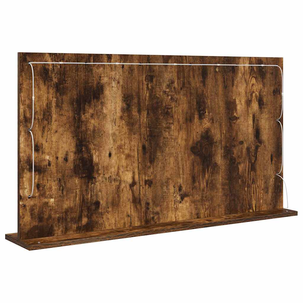 Vanity Mirror Smoked Oak 100 x 55 x 18 cm Rectangular