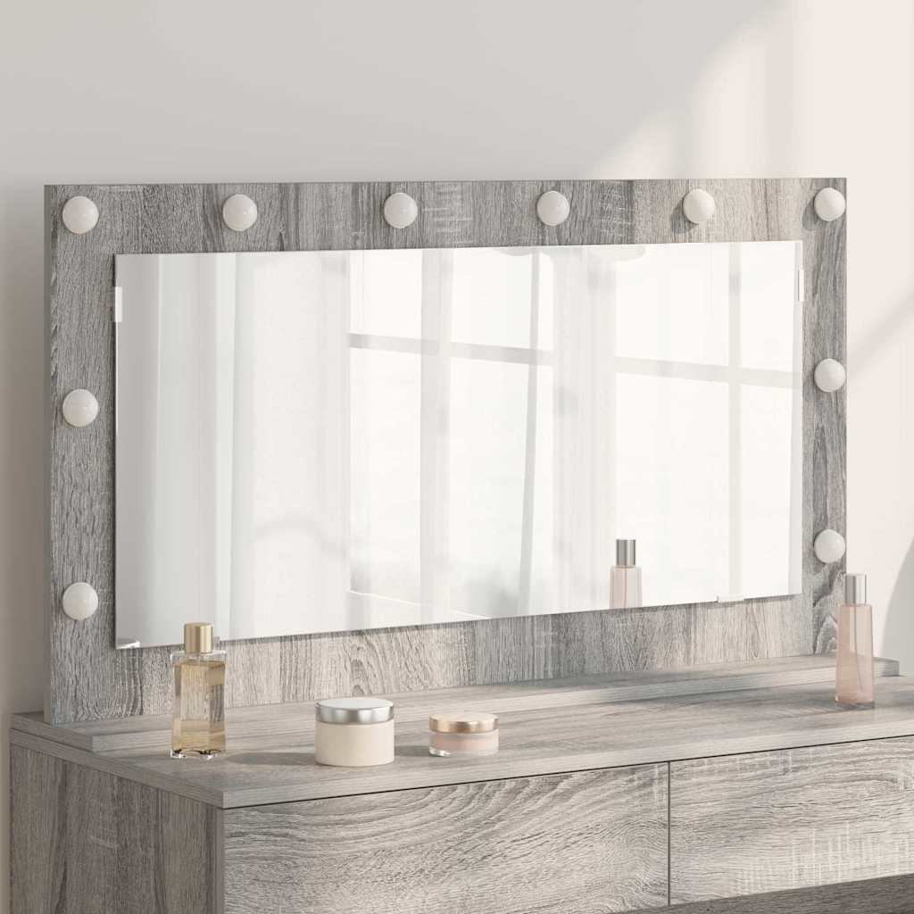Vanity Mirror Grey Sonoma 100 x 55 x 18 cm Rectangular
