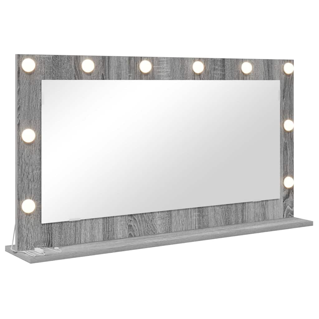 Vanity Mirror Grey Sonoma 100 x 55 x 18 cm Rectangular