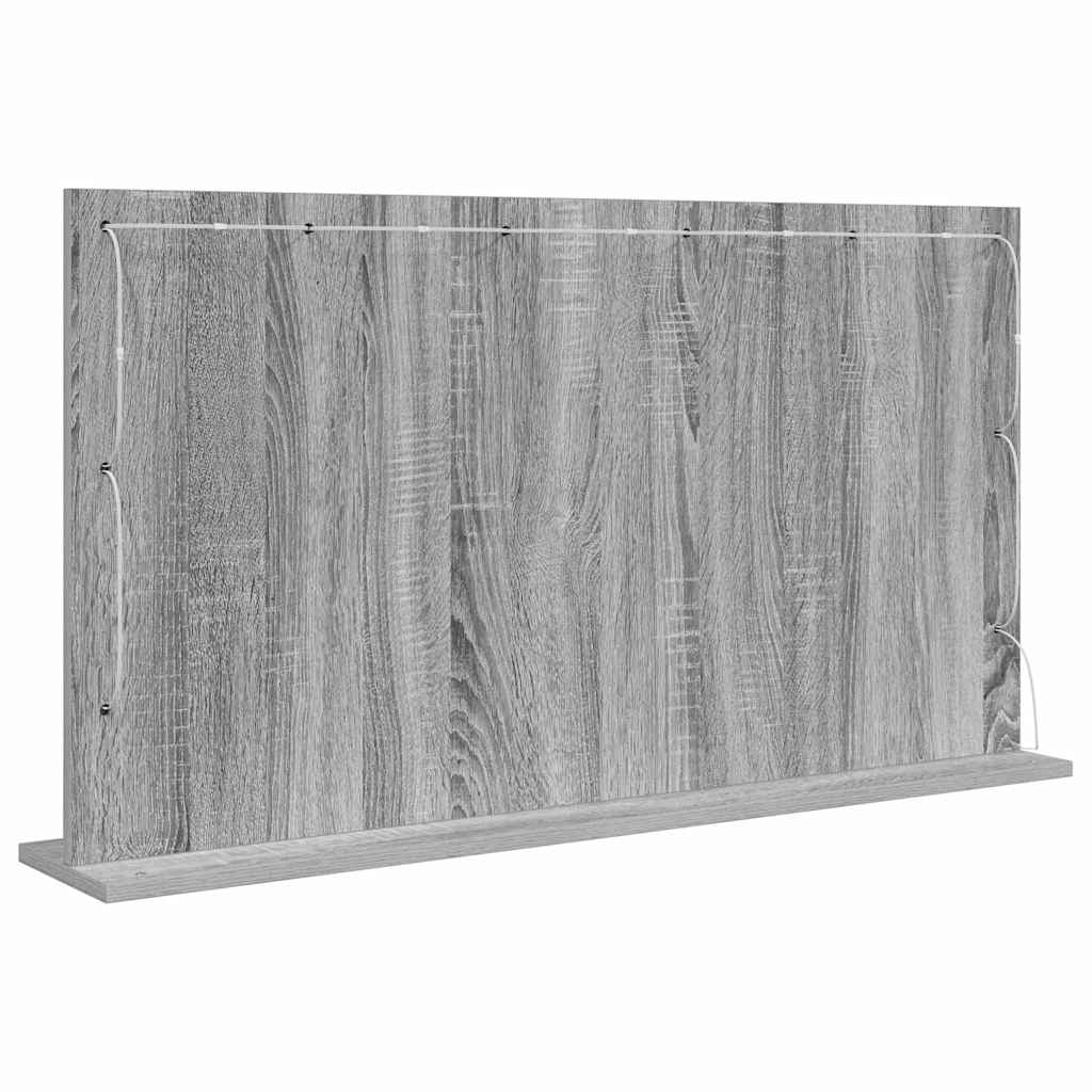 Vanity Mirror Grey Sonoma 100 x 55 x 18 cm Rectangular