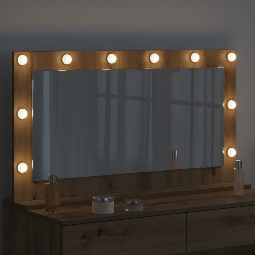 Vanity Mirror Artisan Oak 100 x 55 x 18 cm Rectangular