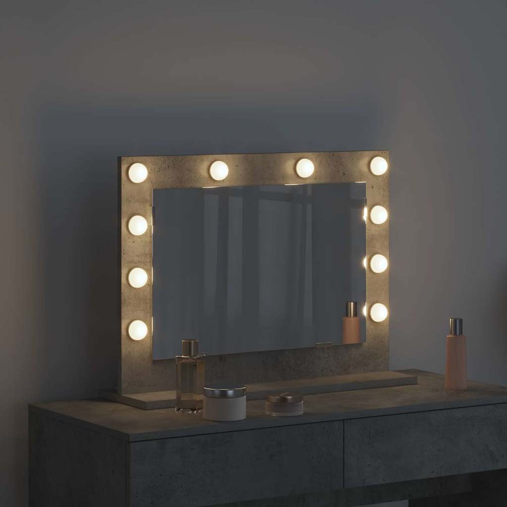 Vanity Mirror Concrete Grey 60 x 45 x 18 cm Rectangular