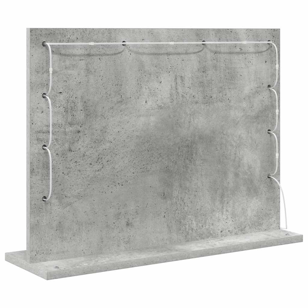 Vanity Mirror Concrete Grey 60 x 45 x 18 cm Rectangular