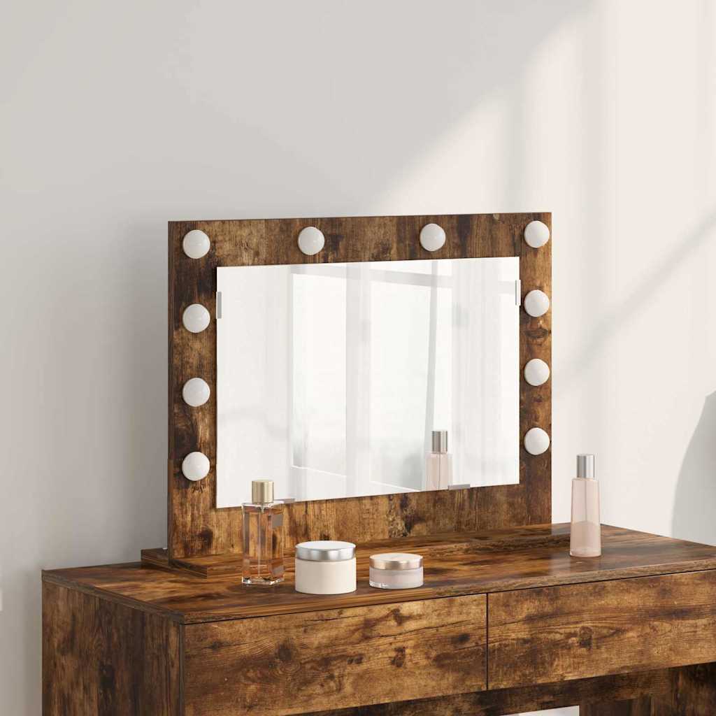 Vanity Mirror Smoked Oak 60 x 45 x 18 cm Rectangular