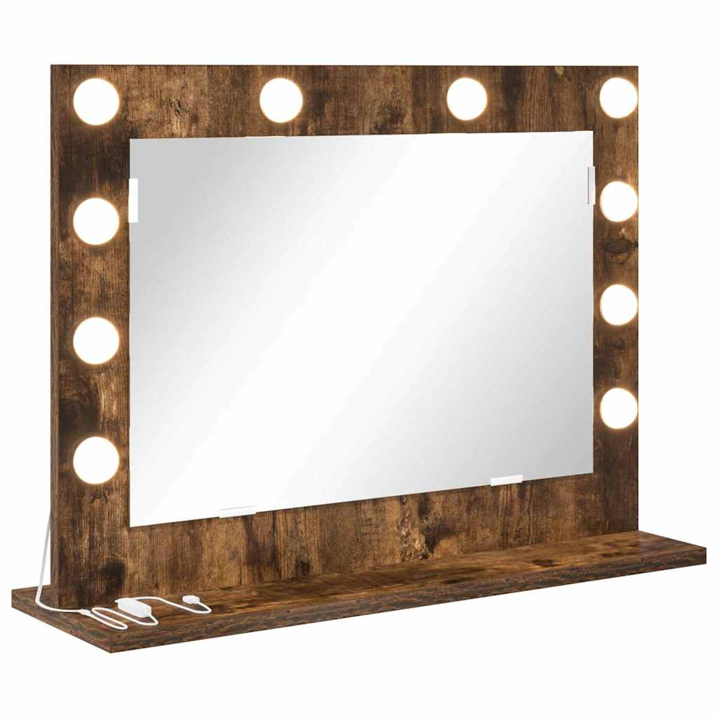Vanity Mirror Smoked Oak 60 x 45 x 18 cm Rectangular