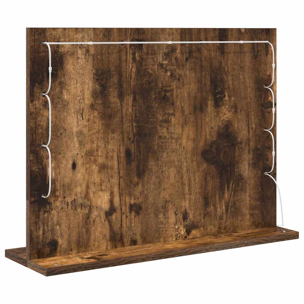 Vanity Mirror Smoked Oak 60 x 45 x 18 cm Rectangular