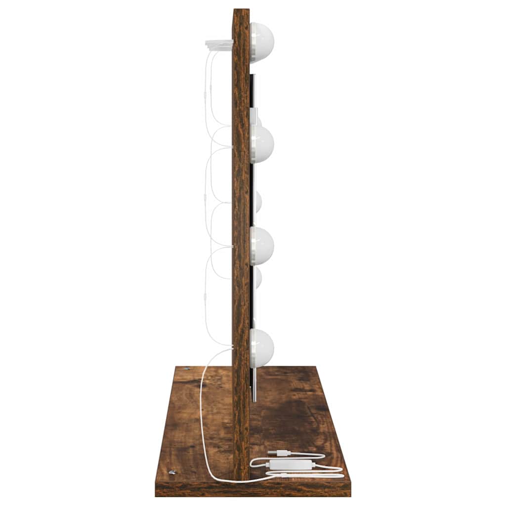 Vanity Mirror Smoked Oak 60 x 45 x 18 cm Rectangular
