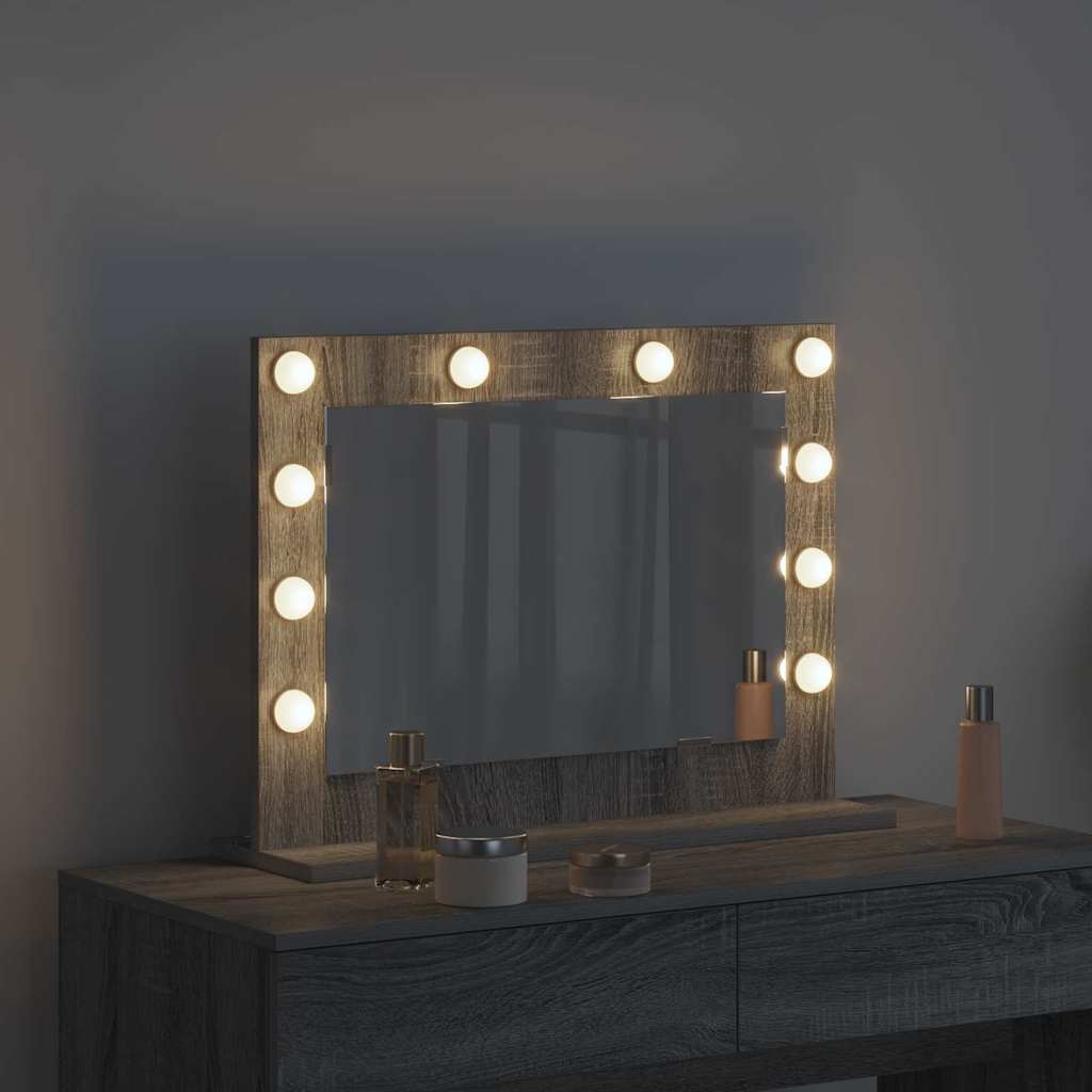 Vanity Mirror Grey Sonoma 60 x 45 x 18 cm Rectangular