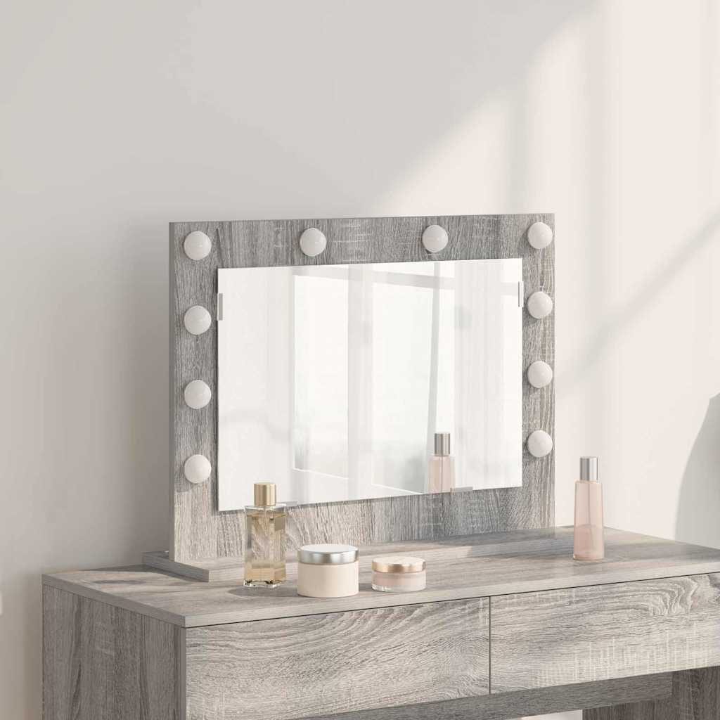 Vanity Mirror Grey Sonoma 60 x 45 x 18 cm Rectangular