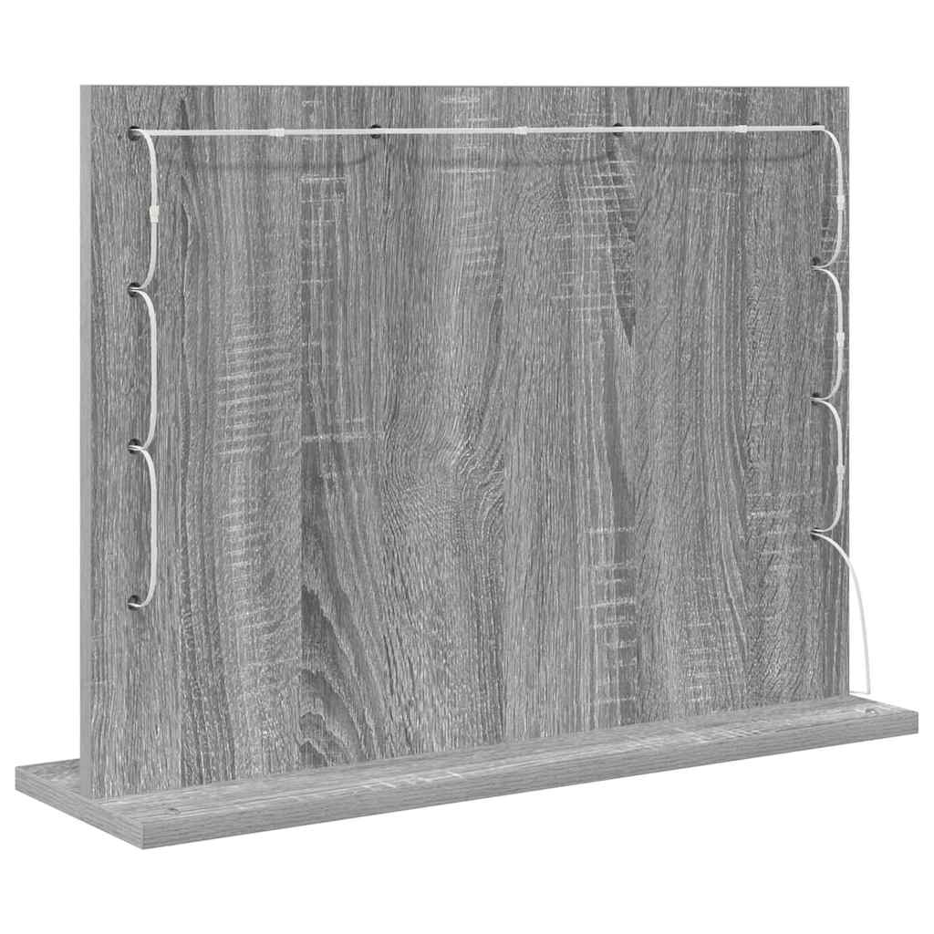 Vanity Mirror Grey Sonoma 60 x 45 x 18 cm Rectangular
