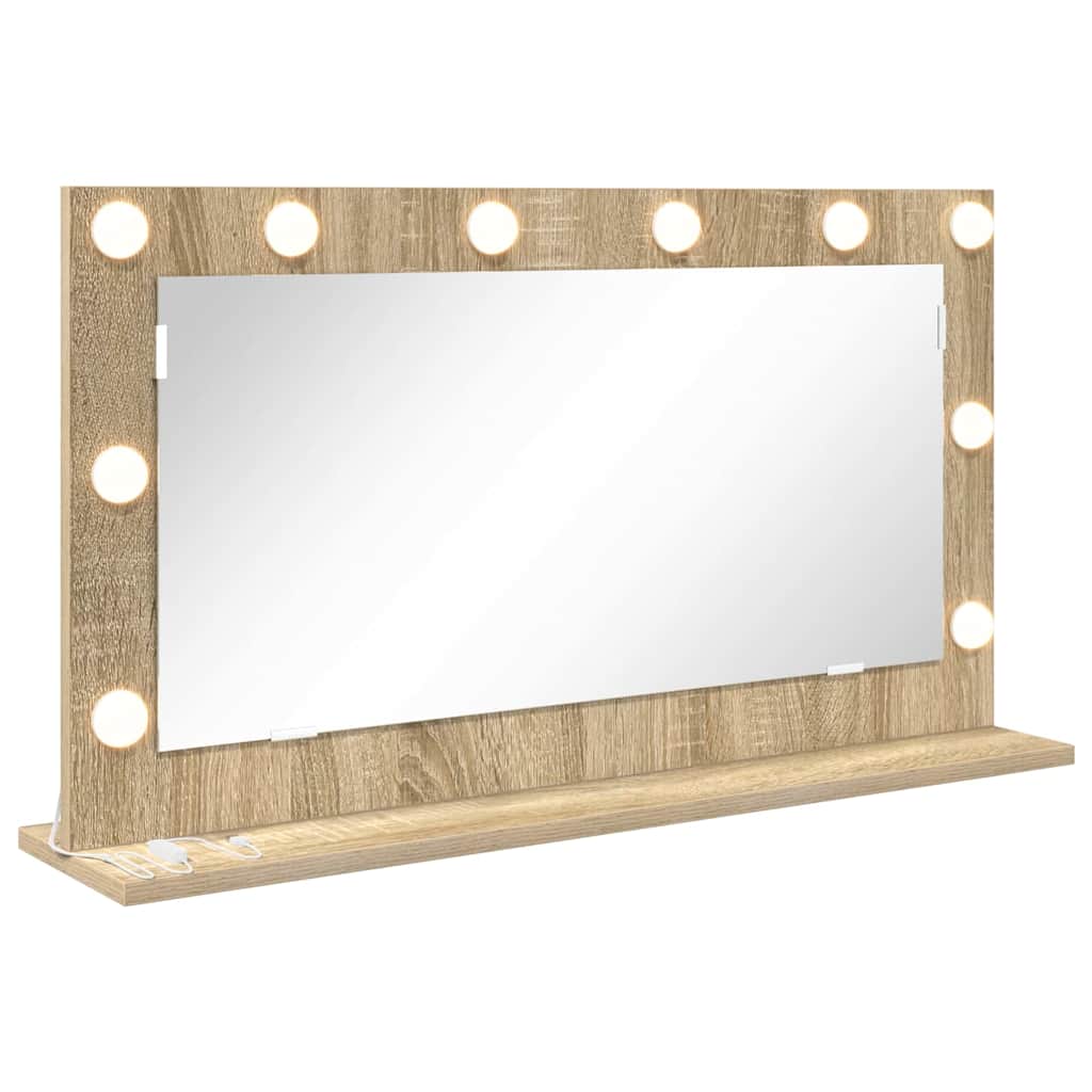 Vanity Mirror Rectangular Sonoma Oak 80 x 45 x 18 cm