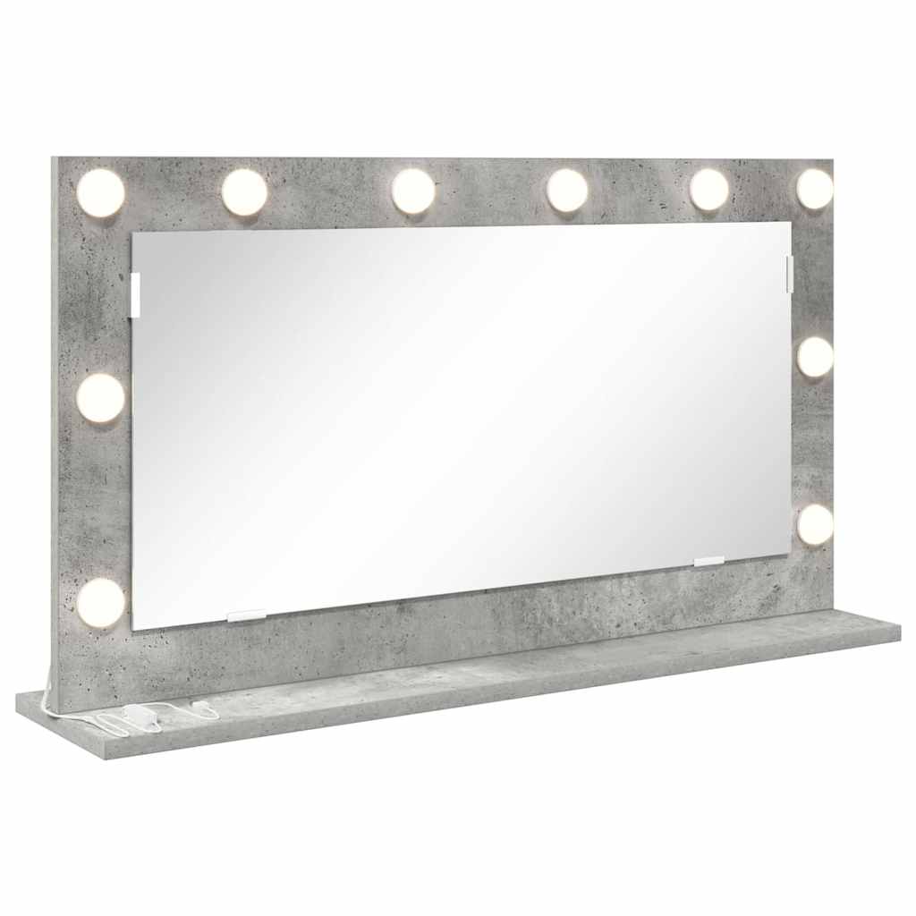 Vanity Mirror Concrete Grey 80 x 45 x 18 cm Rectangular