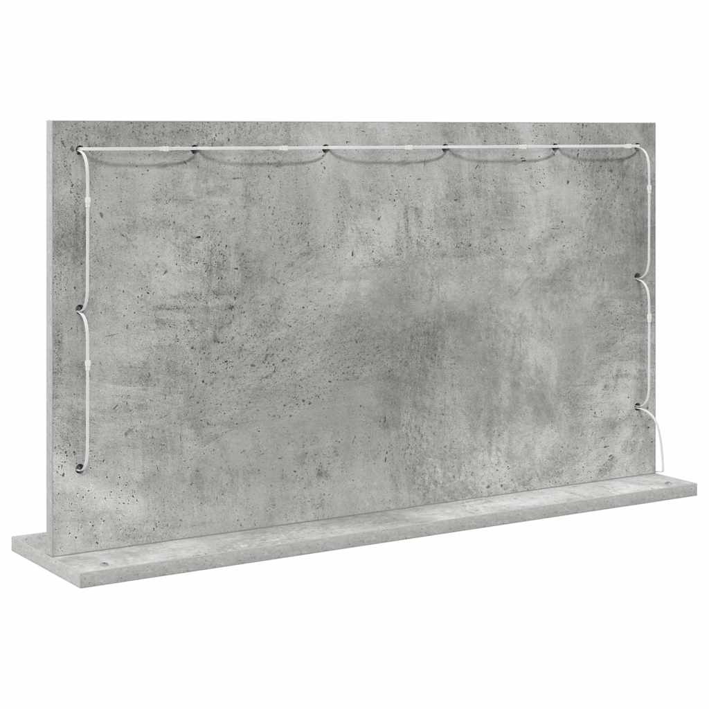 Vanity Mirror Concrete Grey 80 x 45 x 18 cm Rectangular