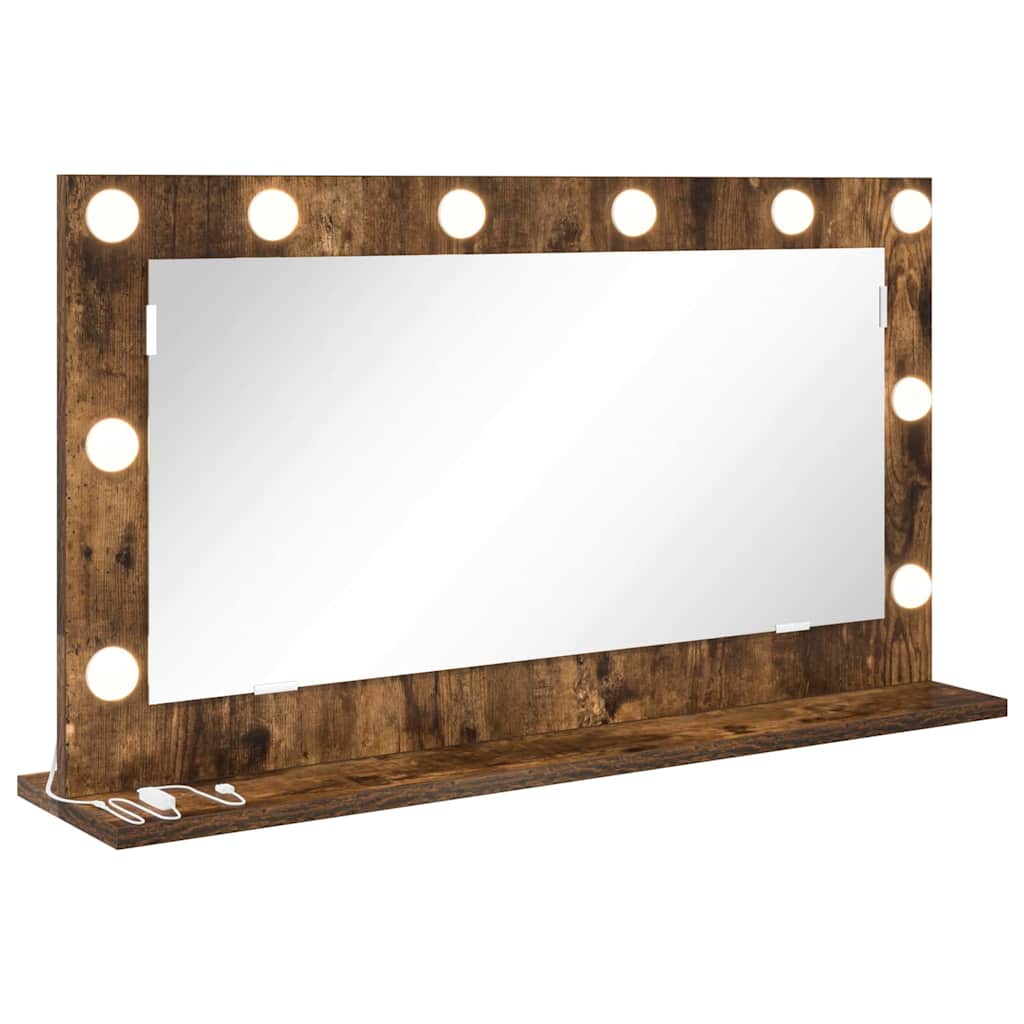 Vanity Mirror Smoked Oak 80 x 45 x 18 cm Rectangular
