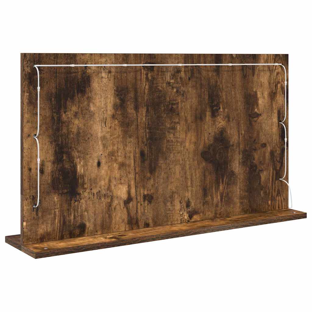 Vanity Mirror Smoked Oak 80 x 45 x 18 cm Rectangular