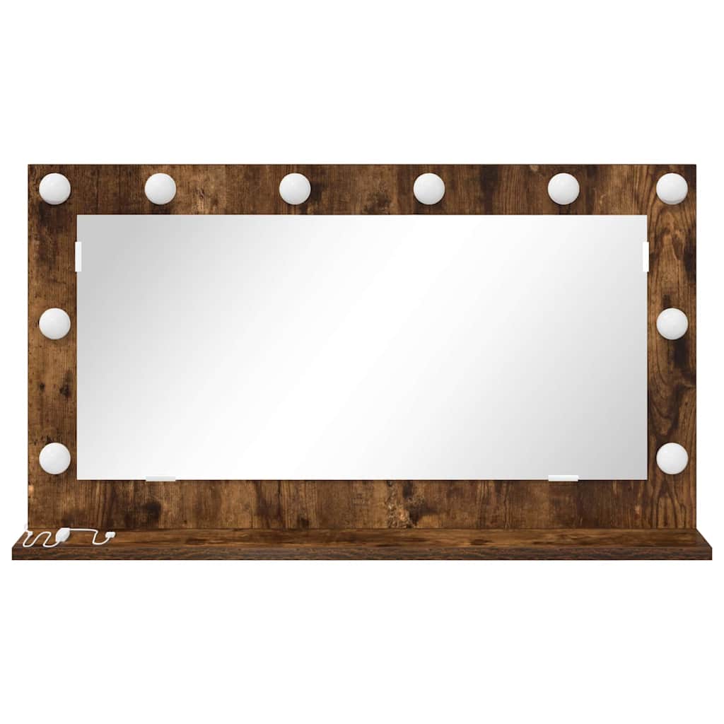 Vanity Mirror Smoked Oak 80 x 45 x 18 cm Rectangular