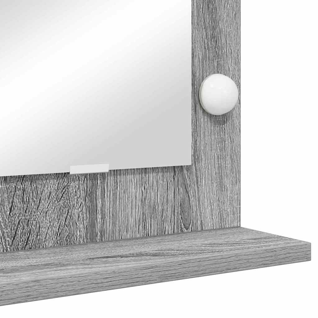 Vanity Mirror Grey Sonoma 80 x 45 x 18 cm Rectangular