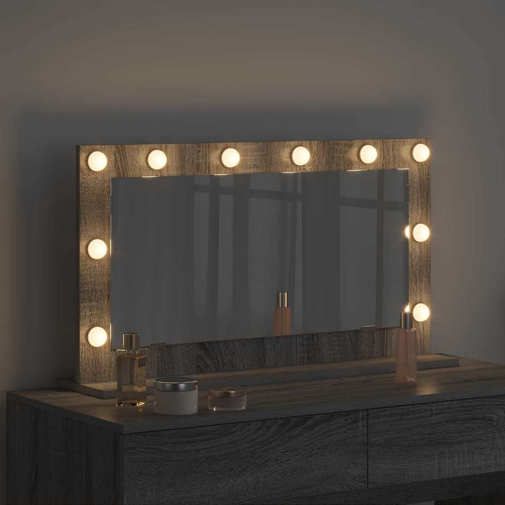 Vanity Mirror Grey Sonoma 80 x 45 x 18 cm Rectangular