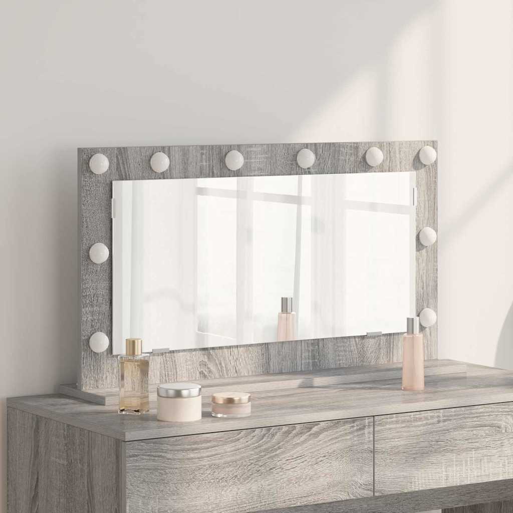 Vanity Mirror Grey Sonoma 80 x 45 x 18 cm Rectangular