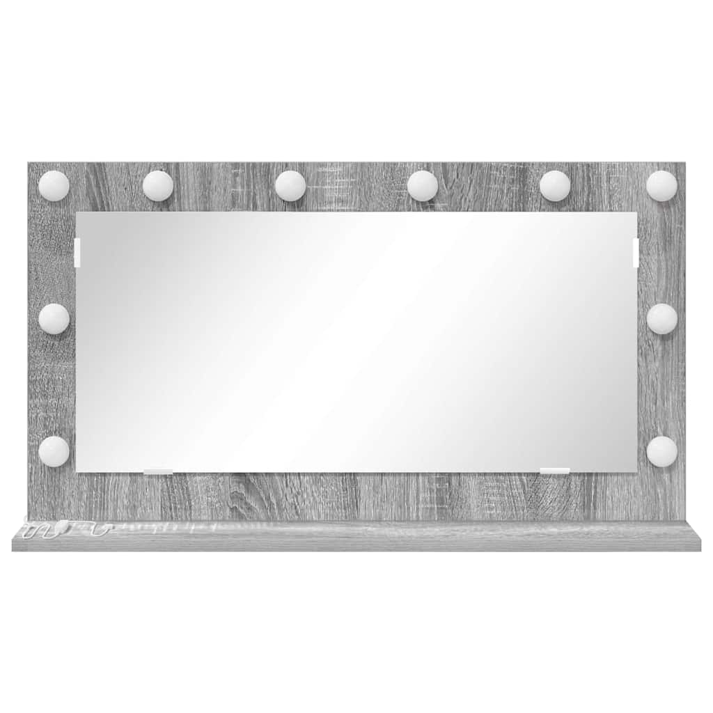 Vanity Mirror Grey Sonoma 80 x 45 x 18 cm Rectangular