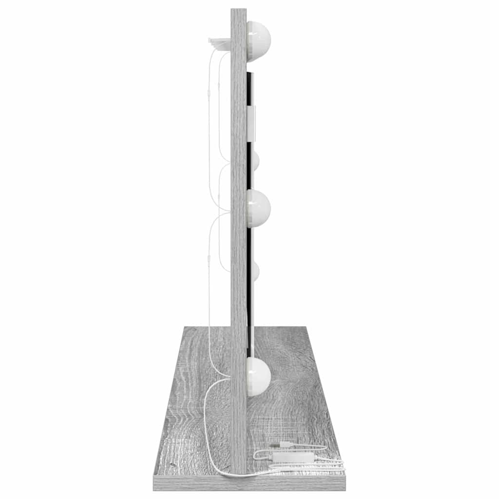Vanity Mirror Grey Sonoma 80 x 45 x 18 cm Rectangular