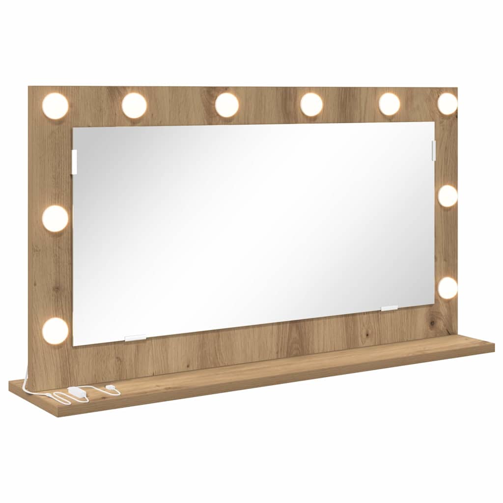 Vanity Mirror Rectangular Artisan Oak 80 x 45 x 18 cm