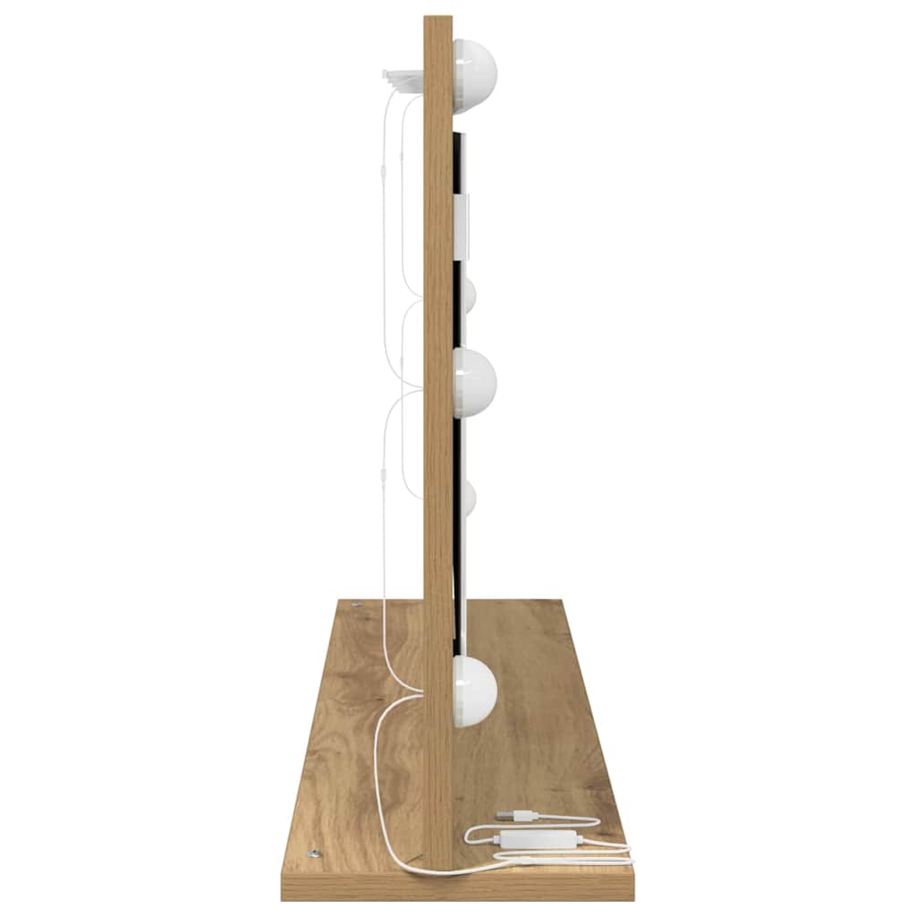 Vanity Mirror Artisan Oak 80 x 45 x 18 cm Rectangular