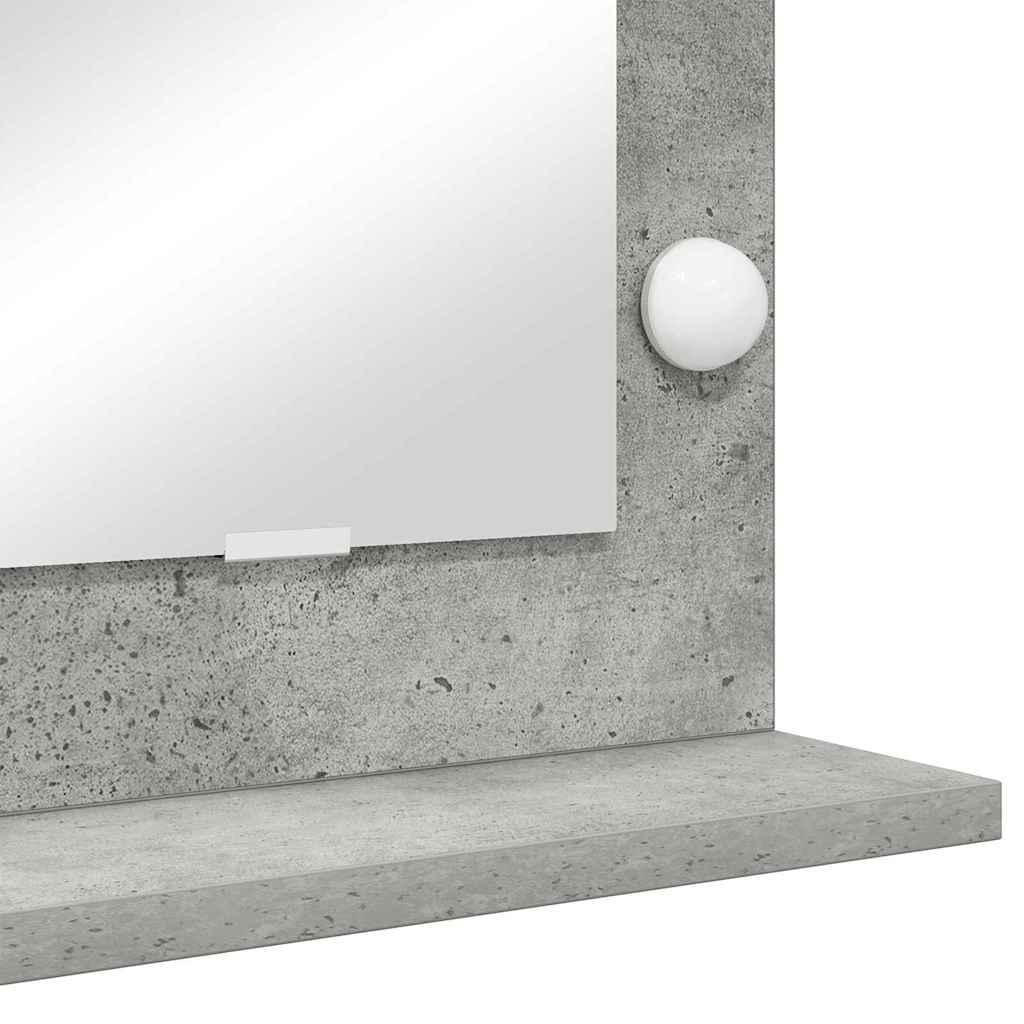 Vanity Mirror Concrete Grey 100 x 45 x 18 cm Rectangular